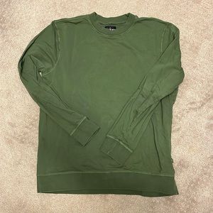 American Giant Olive Green Long Sleeve Crewneck Sweatshirt